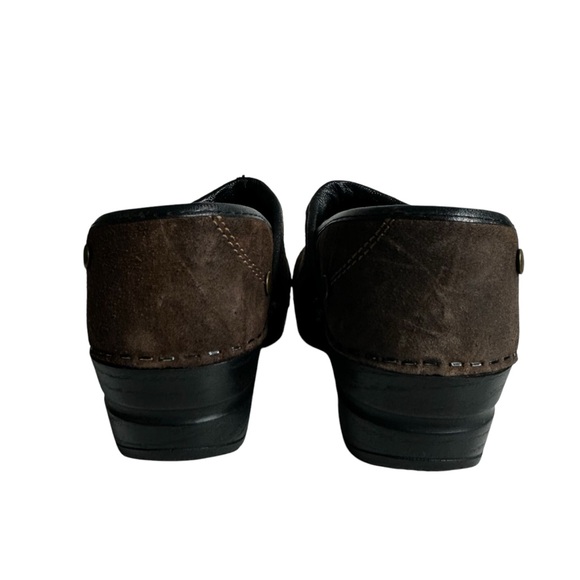 Sanita Brown Suede Stud Clogs - Picture 3 of 12